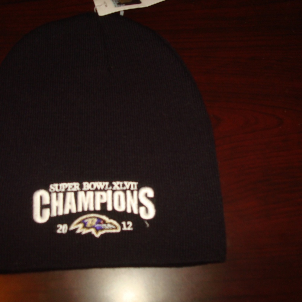 BALTIMORE RAVENS BEANIE HAT CAP CHAMPS KNIT‎ TOQUE